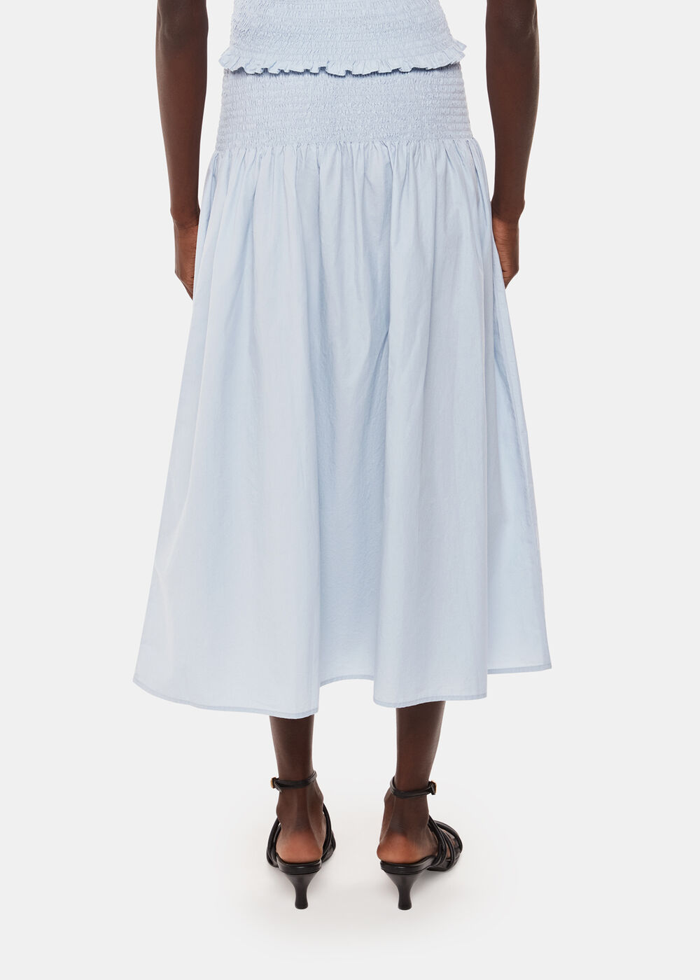 Louisa Smocked Midi Skirt