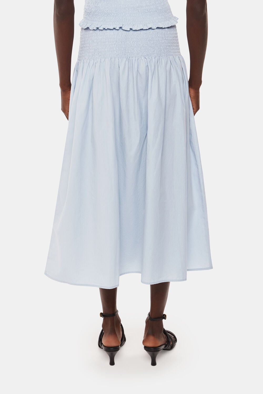 Louisa Smocked Midi Skirt