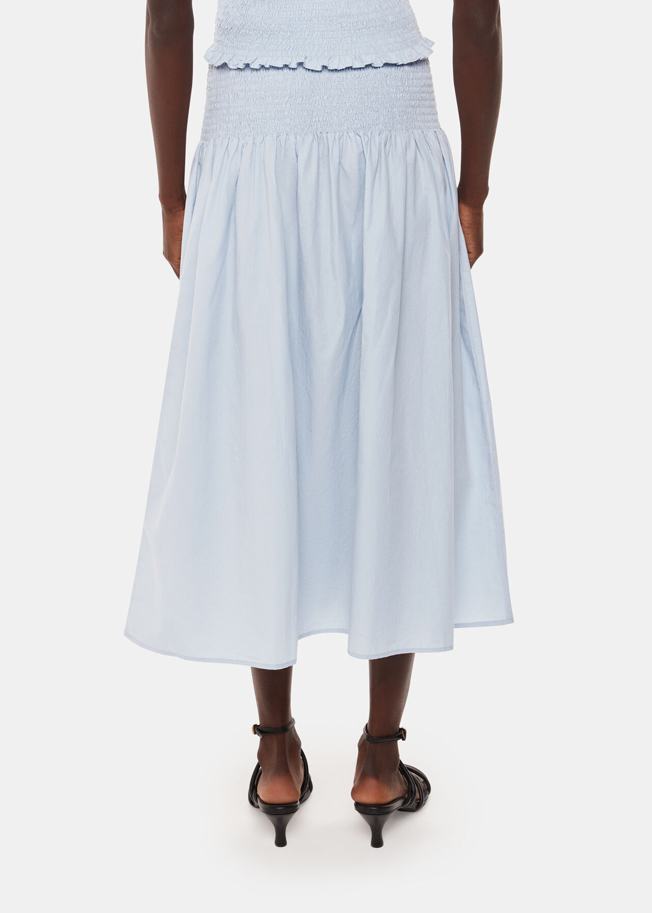 Louisa Smocked Midi Skirt