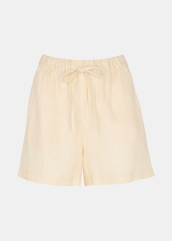 Ivory Linen Elasticated Short