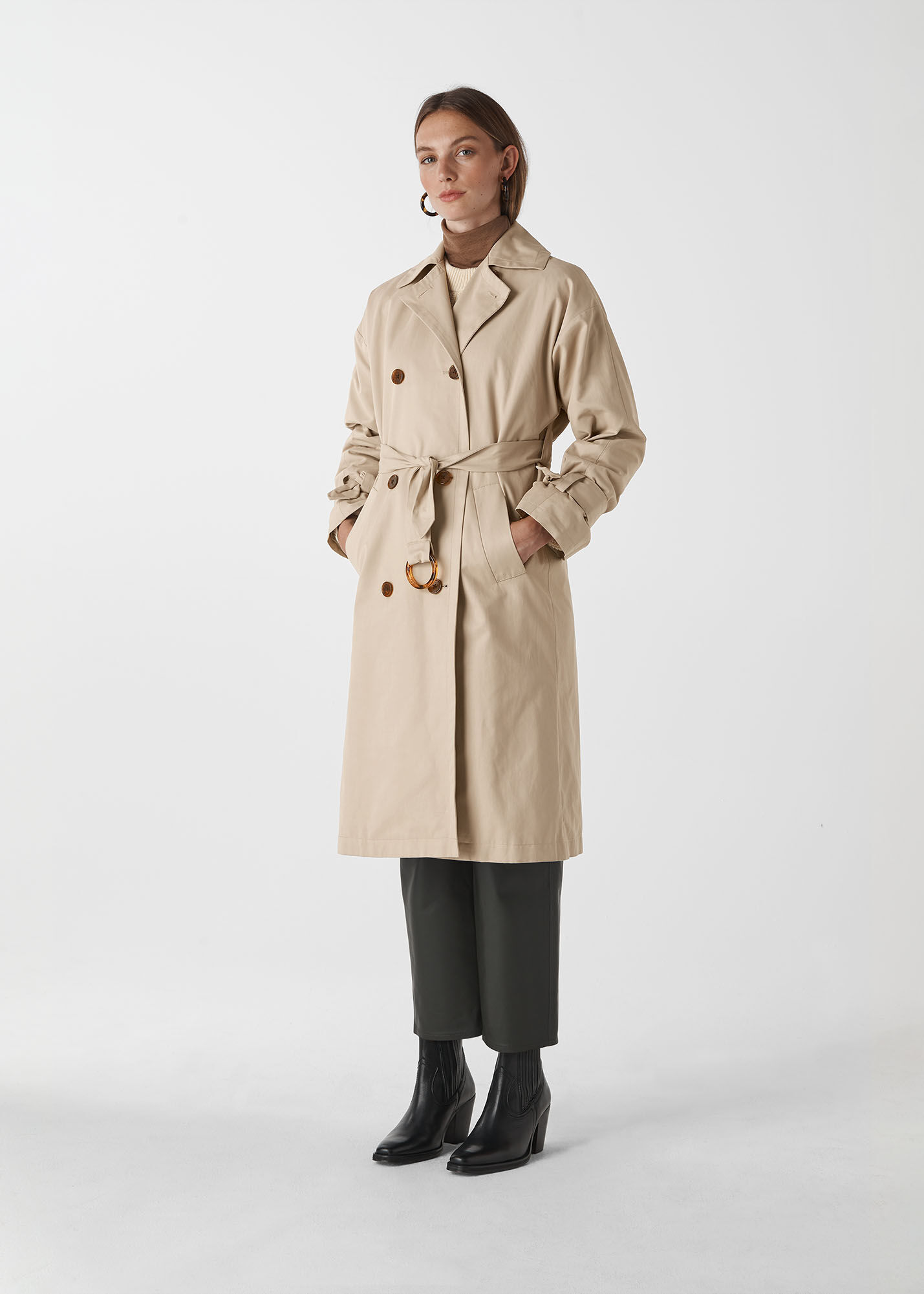 Whistles imra on sale balloon sleeve trench