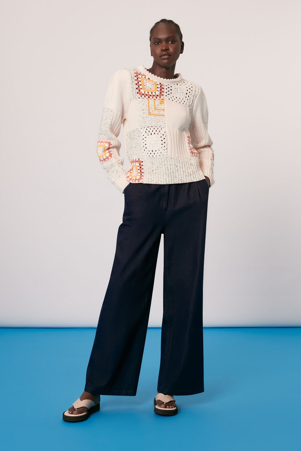 Patchwork Crochet Jumper
