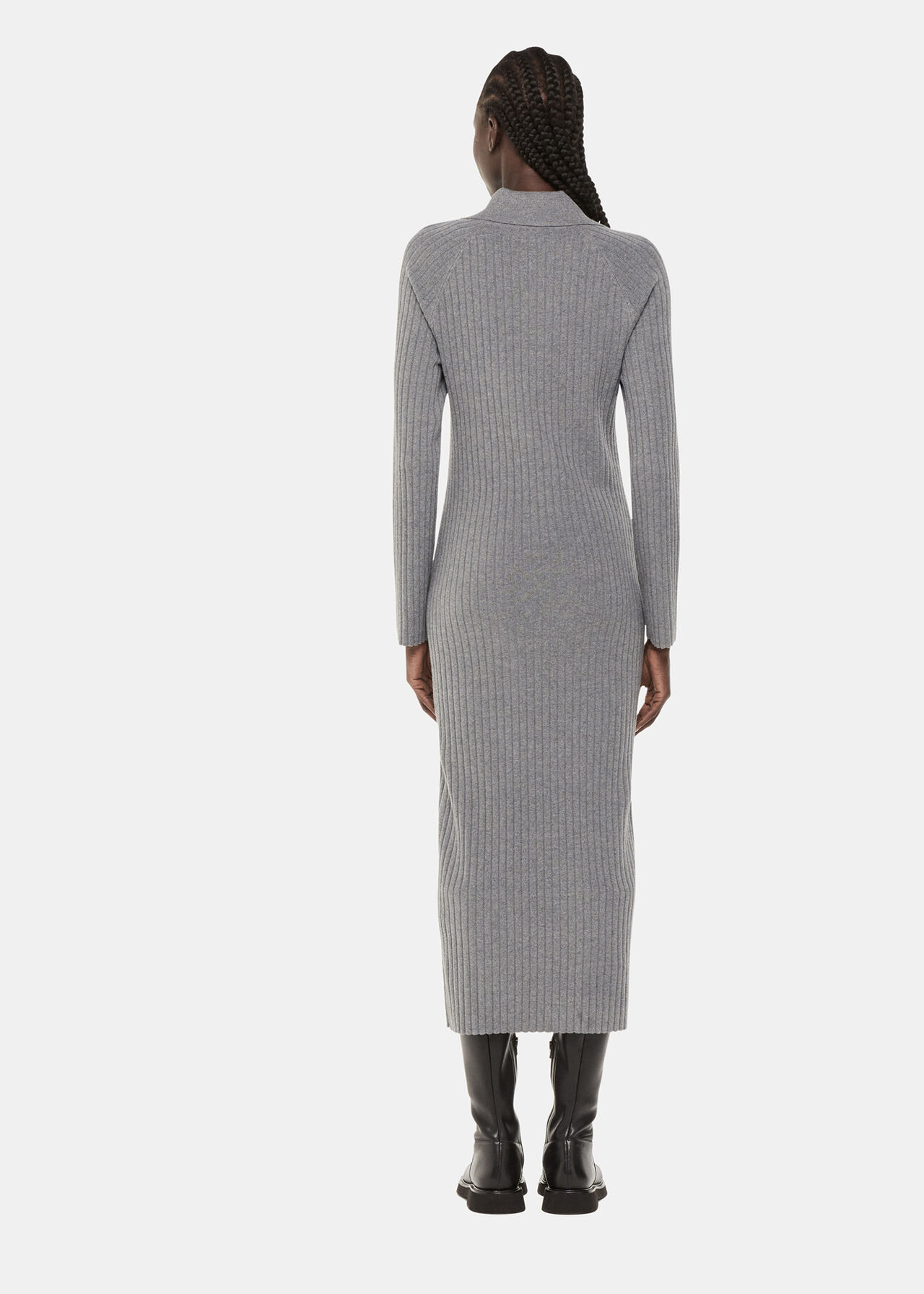 Bonnie Zip Ribbed Knit Dress