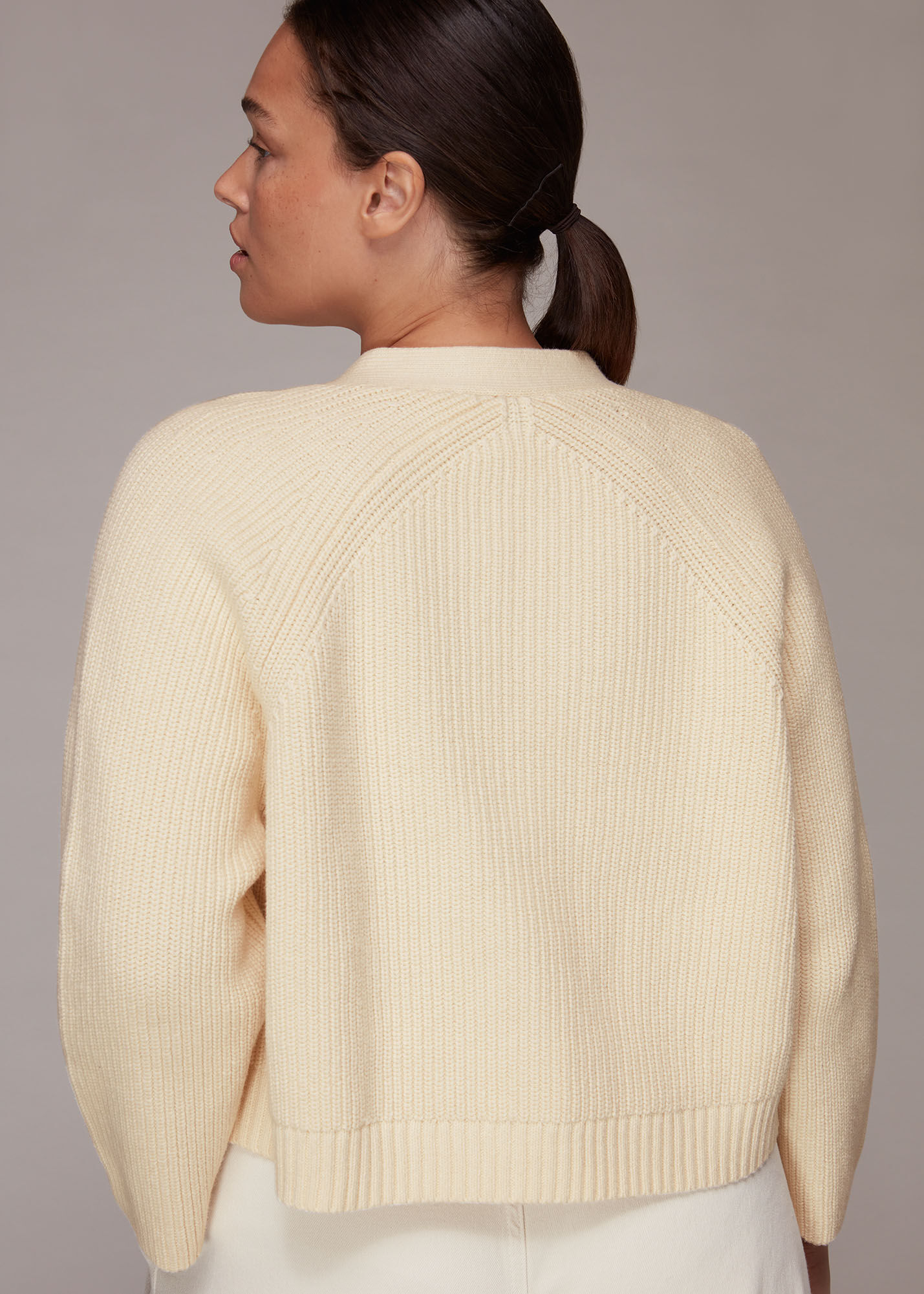 long wool blend cardigan