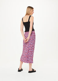 Farfalle Print Bias Cut Skirt