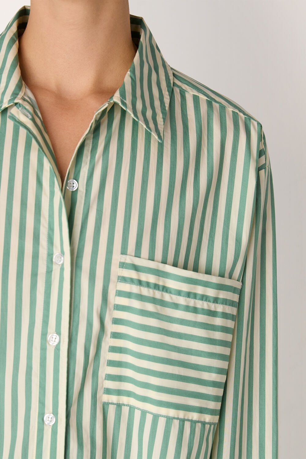 Cotton Stripe Pyjama Shirt