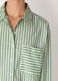 Cotton Stripe Pyjama Shirt