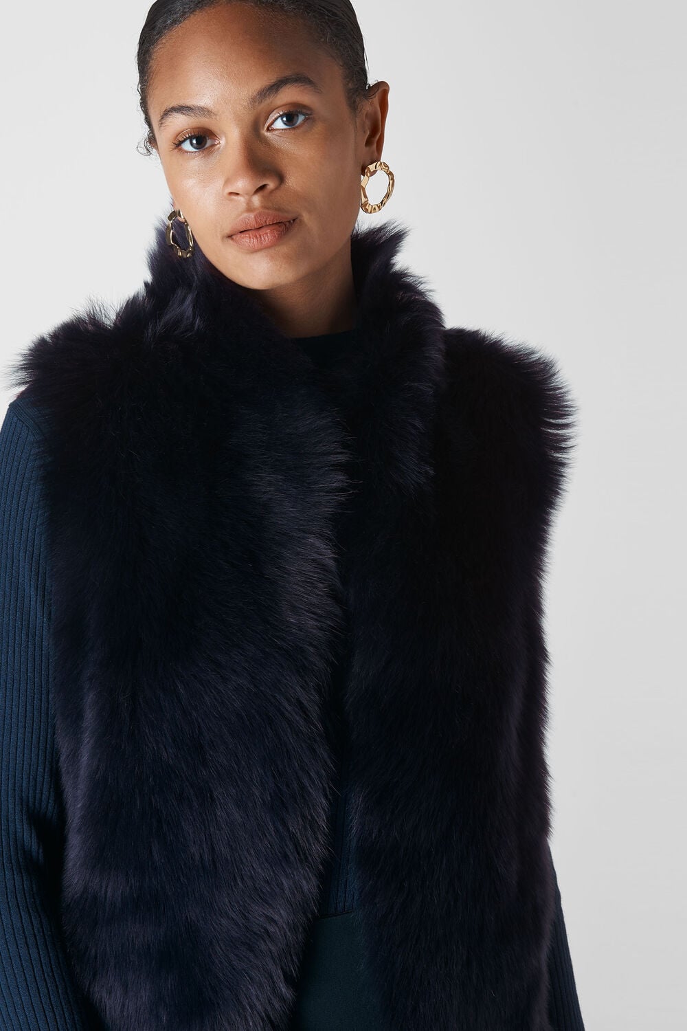 Longline Sheepskin Gilet