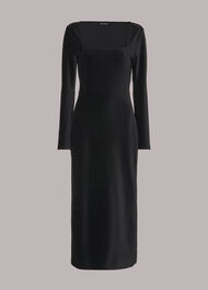 Jersey Velvet Midi Dress
