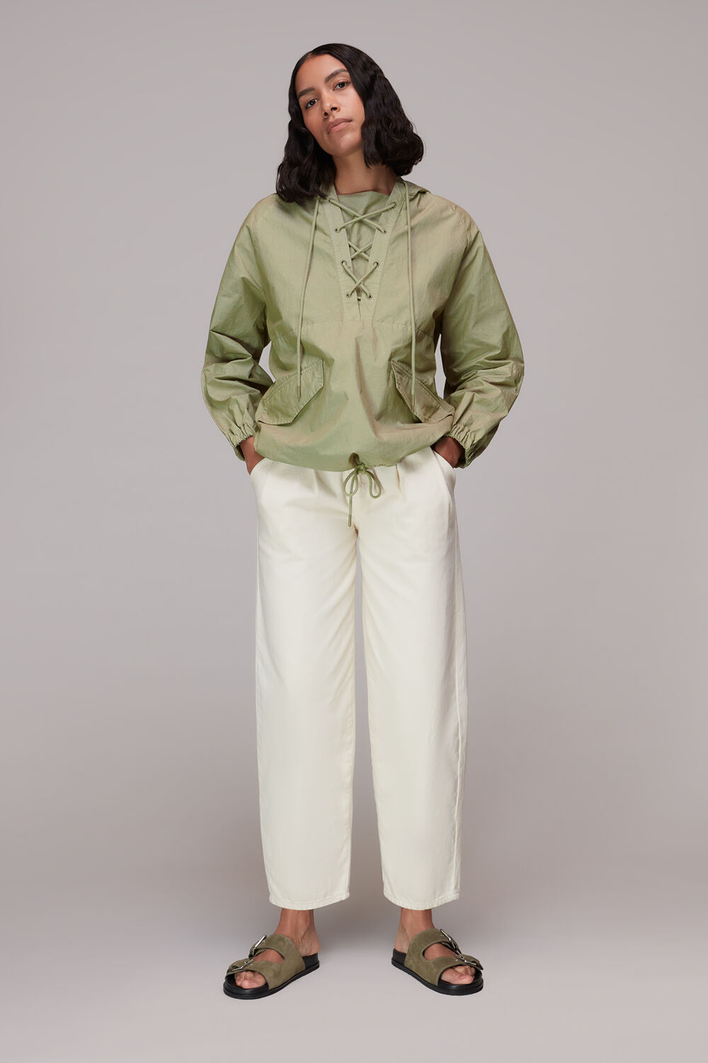 Lottie Tie Neck Windbreaker