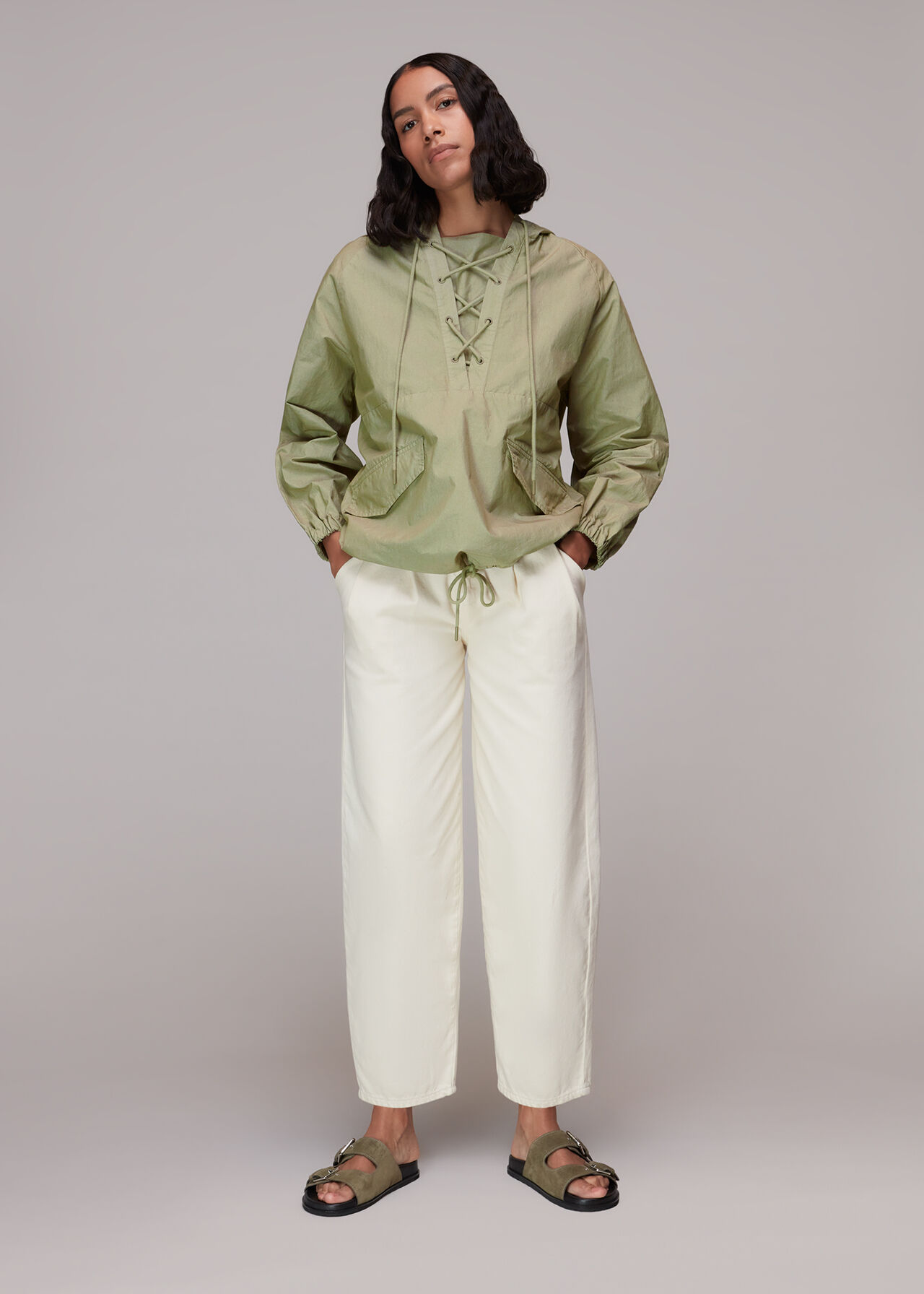 Lottie Tie Neck Windbreaker