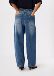 Petite Elasticated Waist Barrel Jean