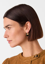 Enamel Curved Earring