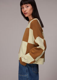 Check Wool Blend Jumper