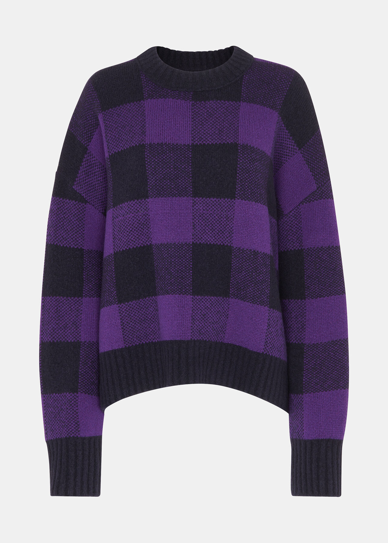 Purple Check Sweater