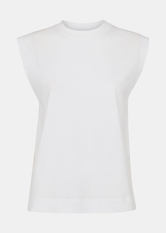White Edie Sleeveless Vest