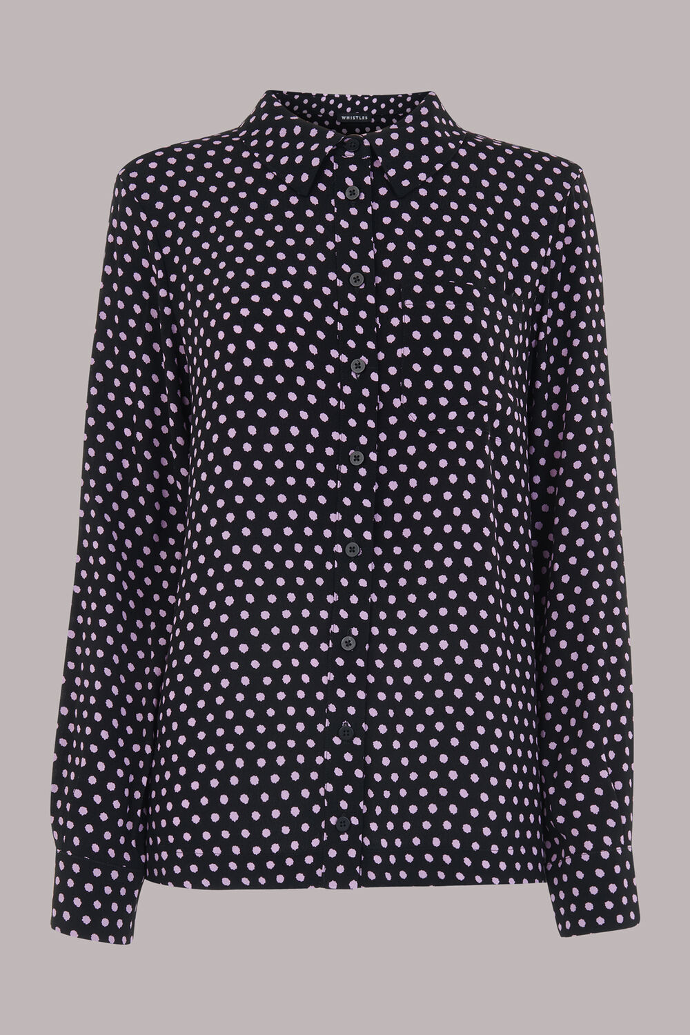 Black Dotted Spot Print Shirt