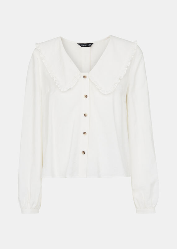 Oversized Collar Detail Top