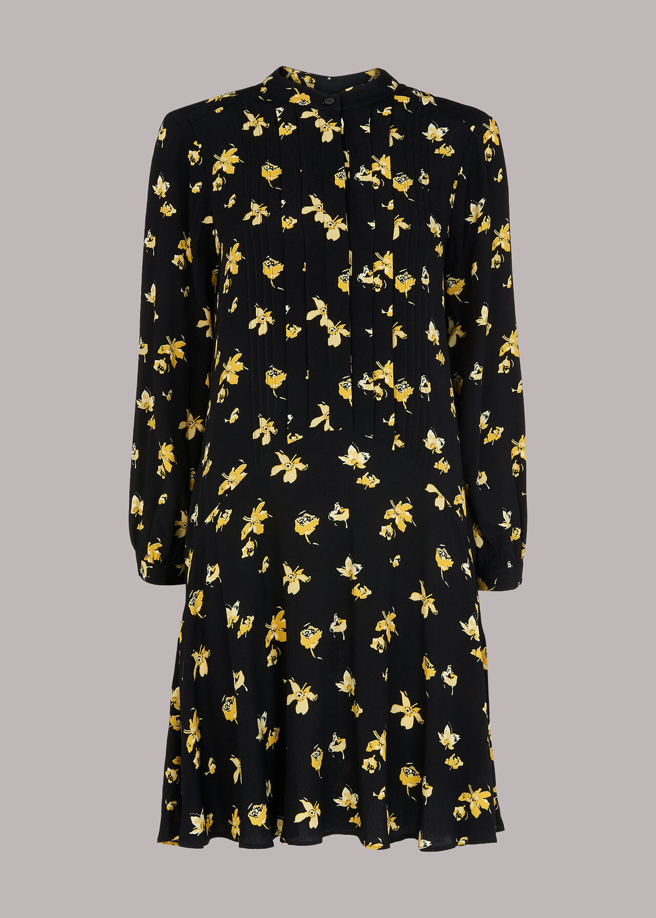 Black/Multi Falling Floral Flippy Dress WHISTLES