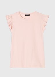 Frill Sleeve Broderie Tee