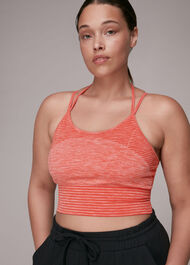 Halter Crop Sports Bra Top Coral