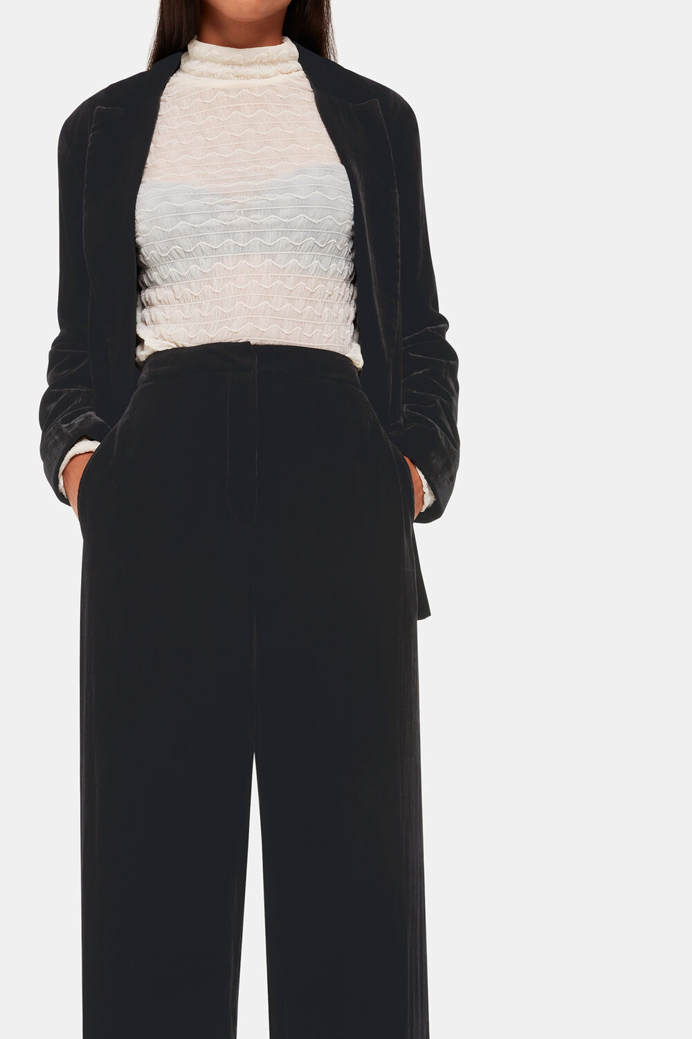 Full Length Velvet Trouser