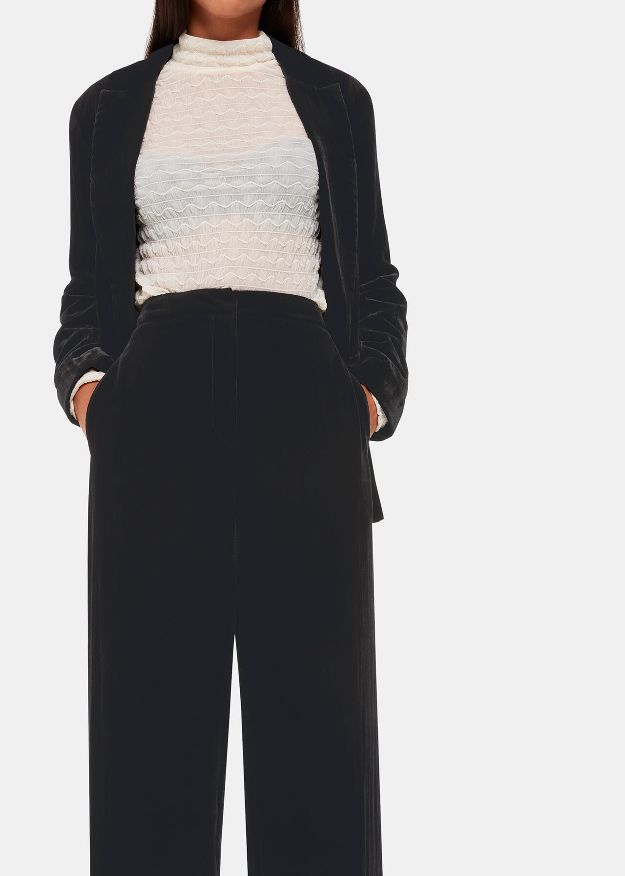 Full Length Velvet Trouser