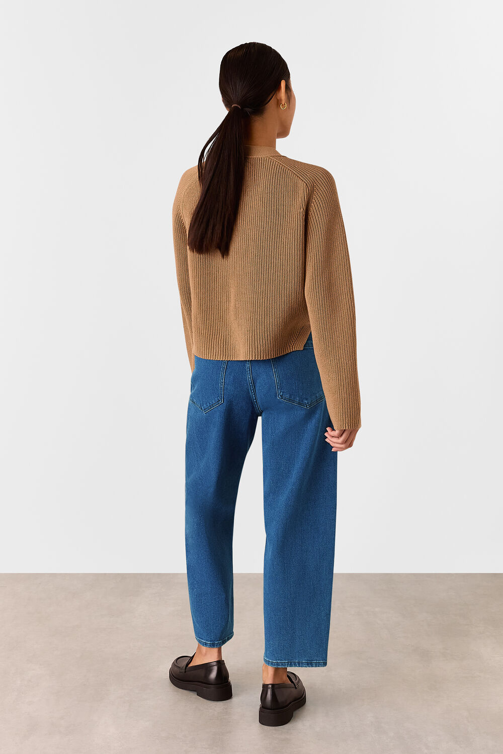 Petite Stretch Barrel Leg Jean