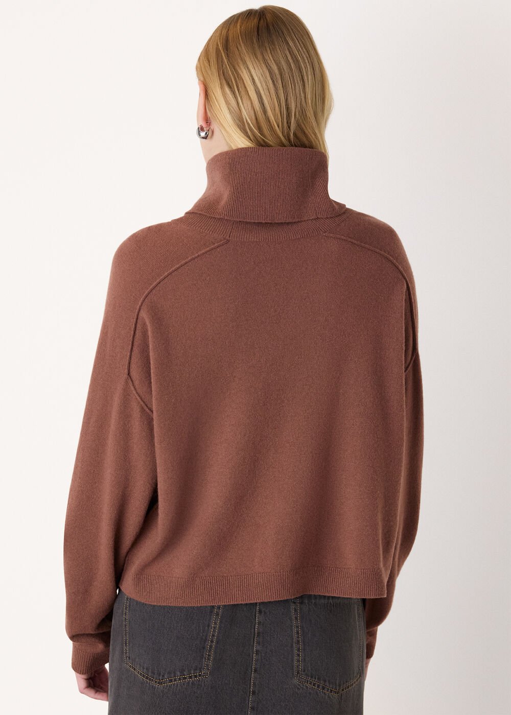 Wool Cowl Neck Knit Jumper