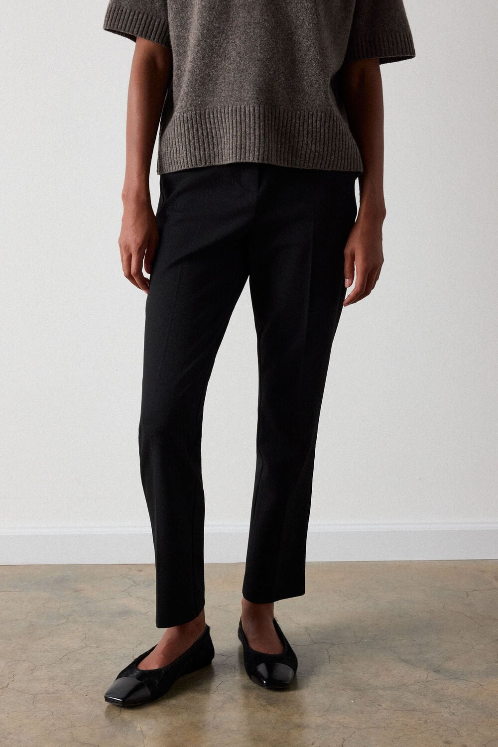 Black Petite Lily Cigarette Trouser
