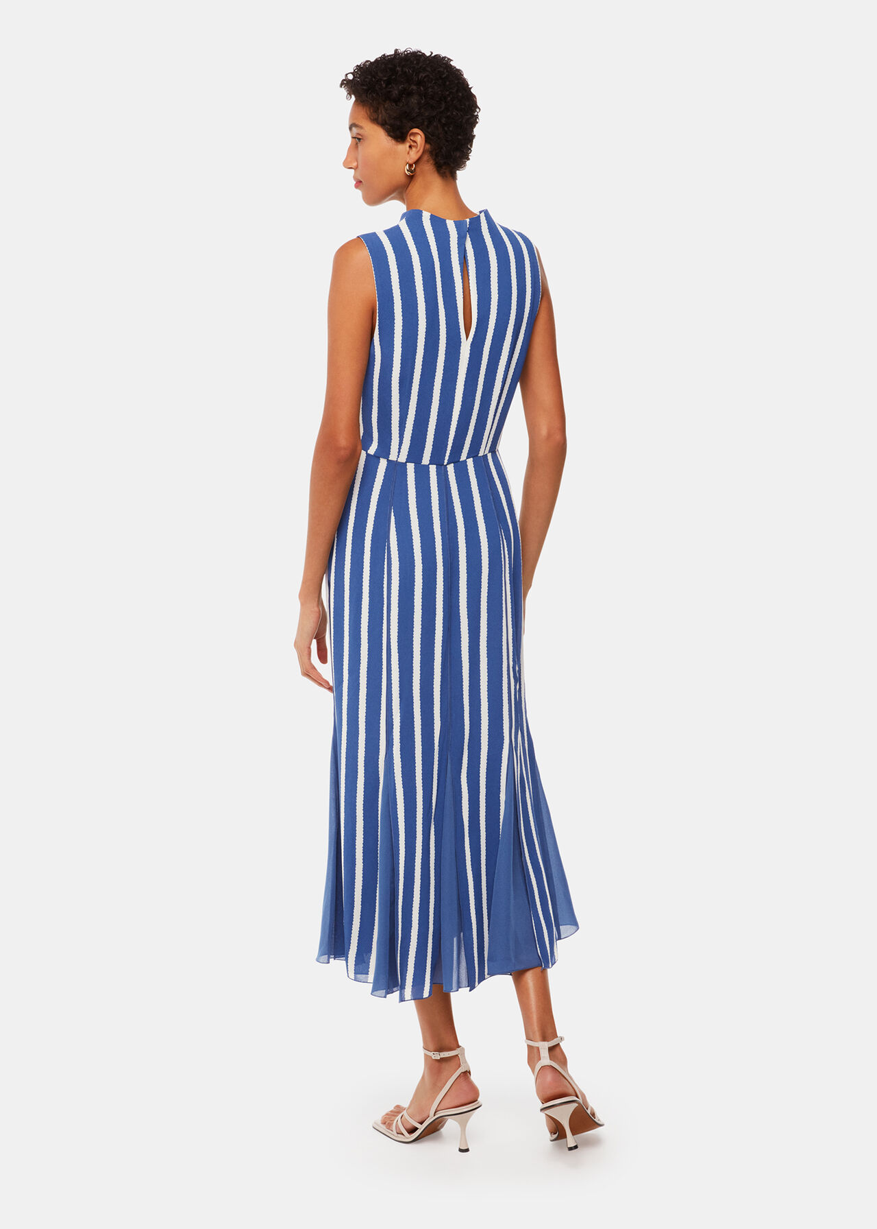 Eliza Stripe Print Midi Dress