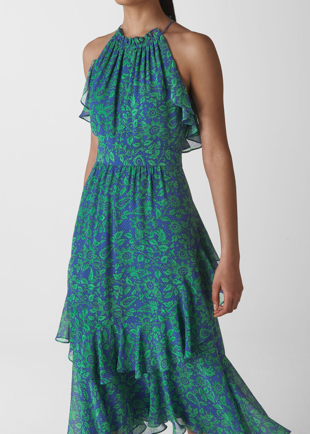 Devina Henna Print Dress Blue/Multi