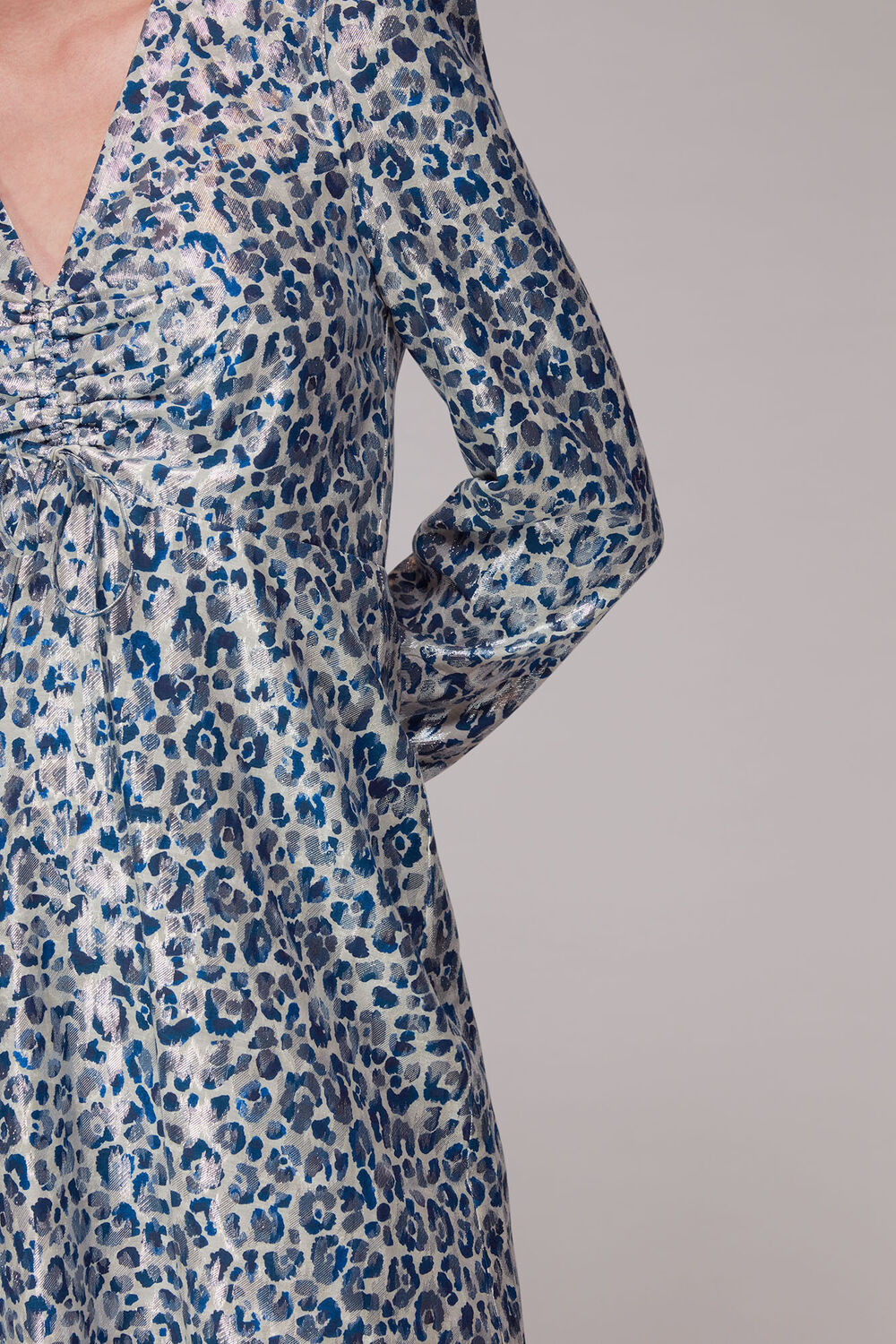 Josie Metallic Silk Mix Dress