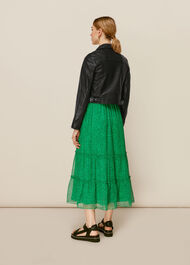India Cropped Biker Jacket Black