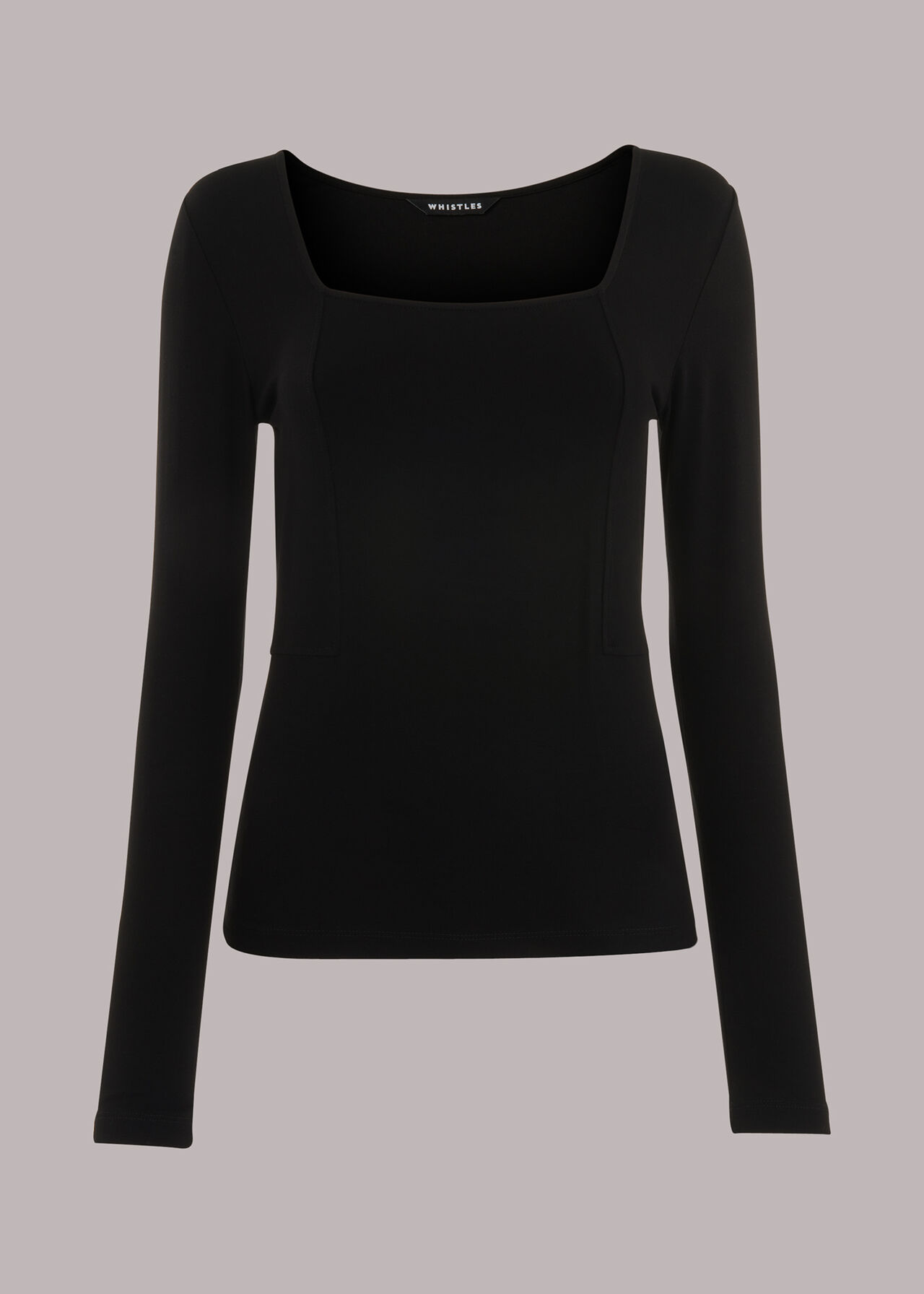 Square Neck Long Sleeve Top