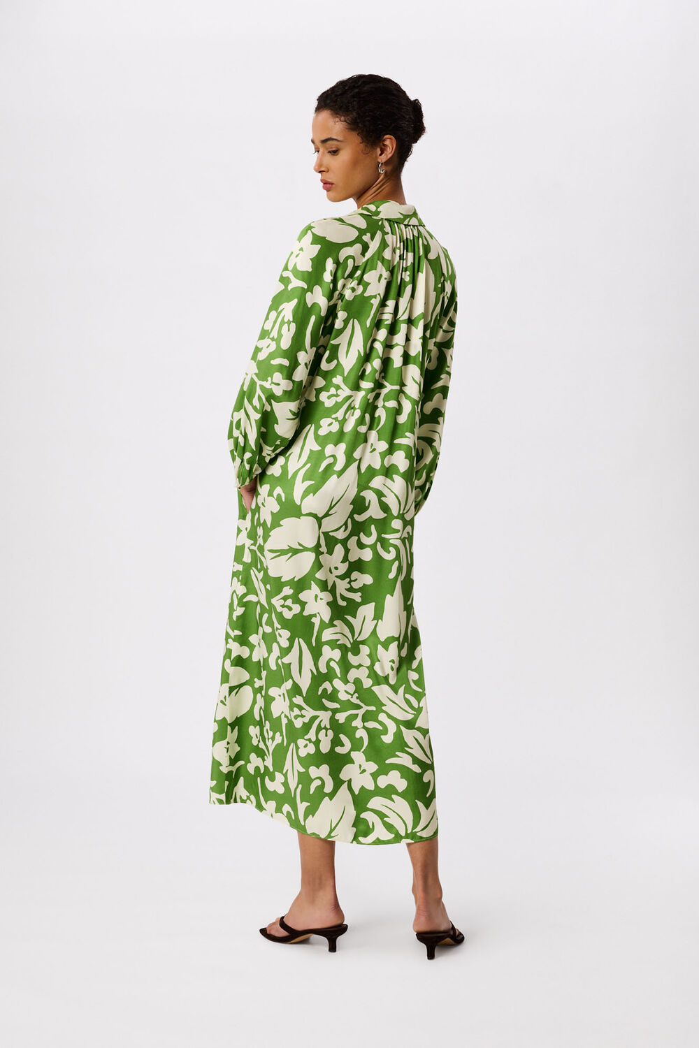 Floral Trapeze Shirt Dress