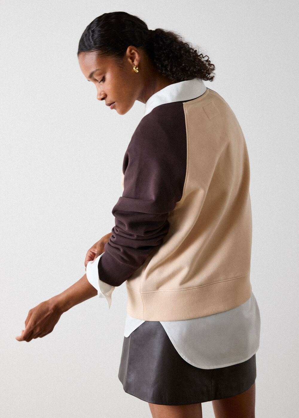 Contrast Sleeve Sweat