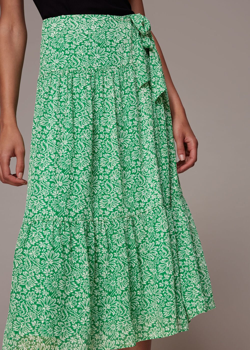 Indo Floral Wrap Skirt