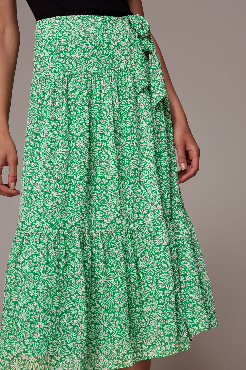 Indo Floral Wrap Skirt
