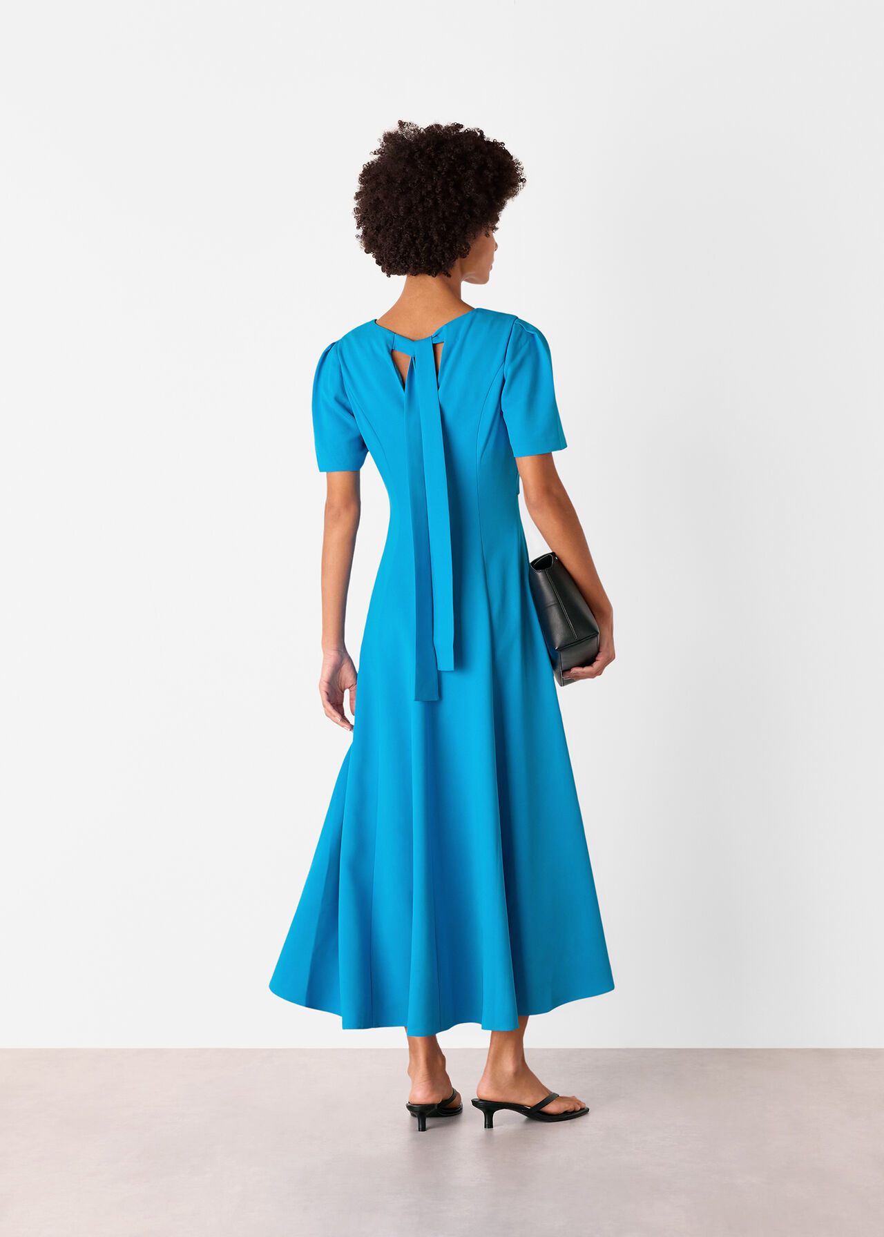 Panel Detail V-Neck Maxi Dress