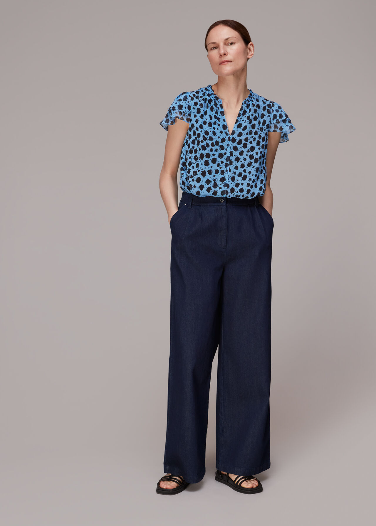 Brushed Dalmatian Blouse