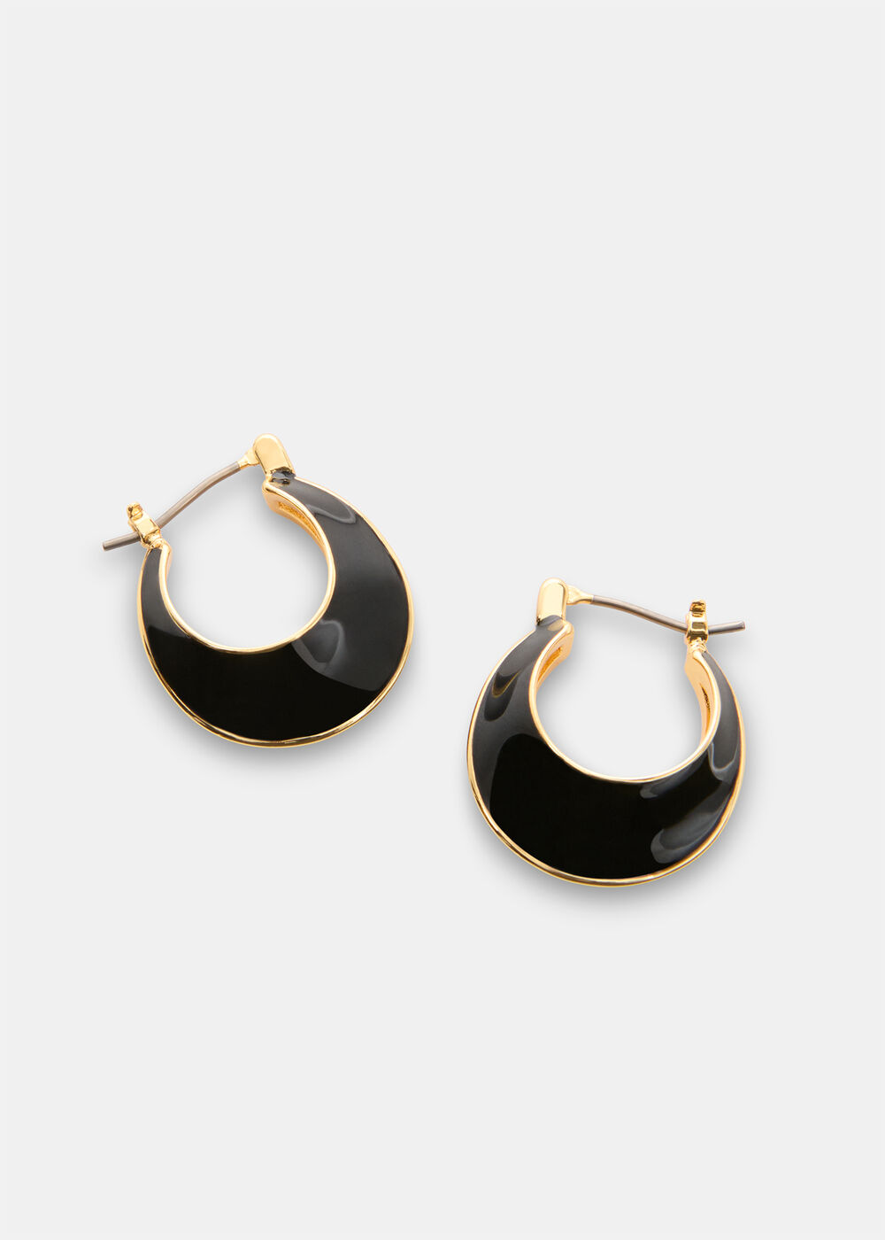 Enamel Curved Earring