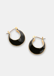 Enamel Curved Earring