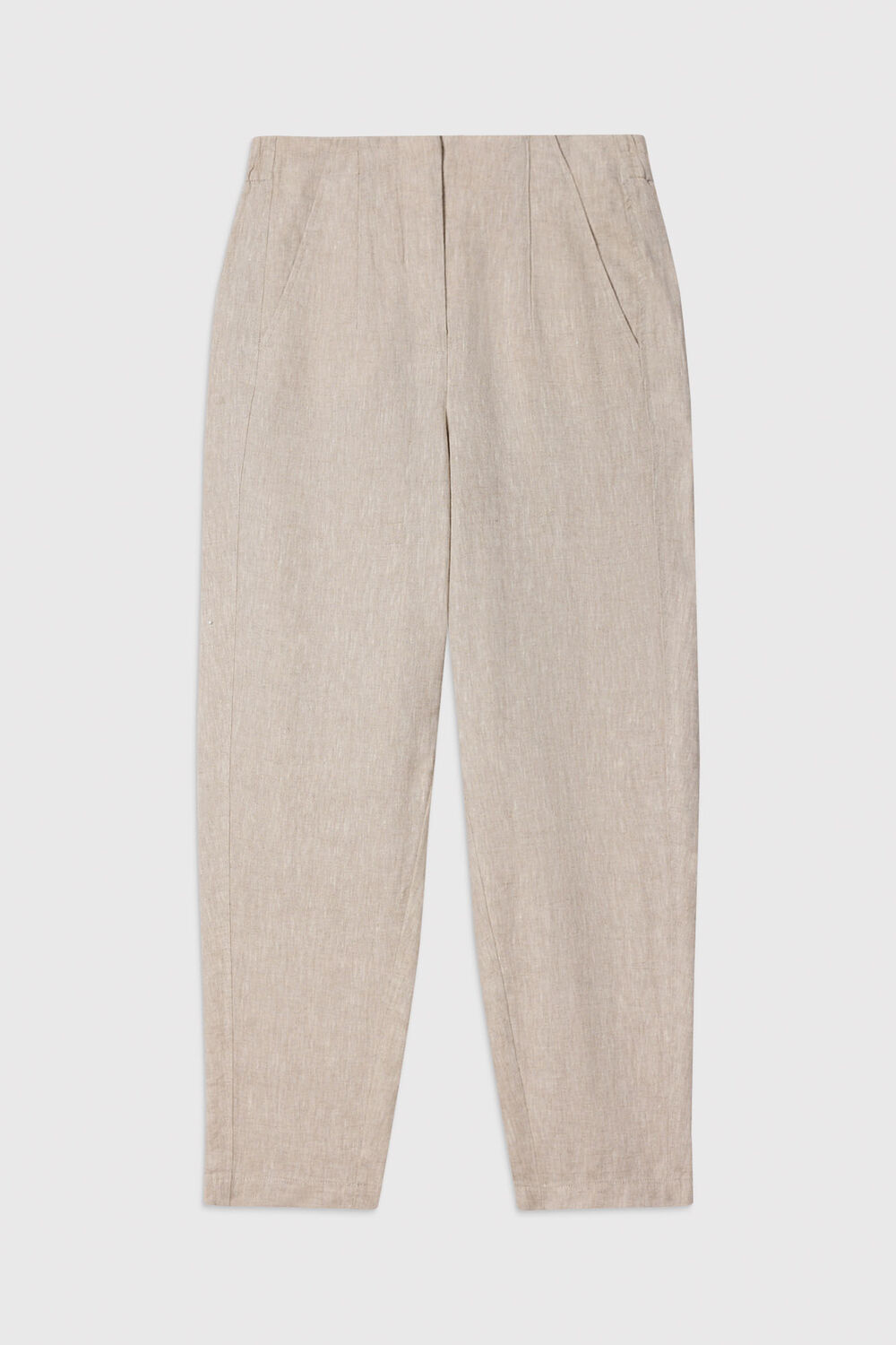 Linen Barrel Leg Pants&nbsp;