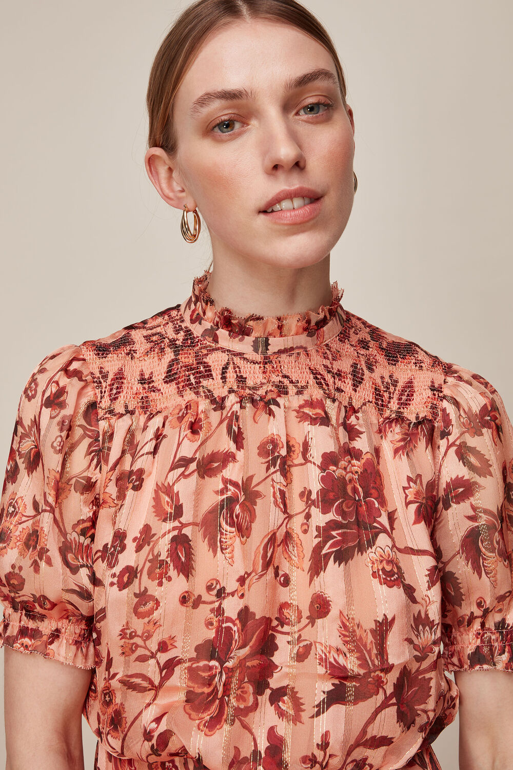 Sophia Prairie Silk Dress Pink/Multi