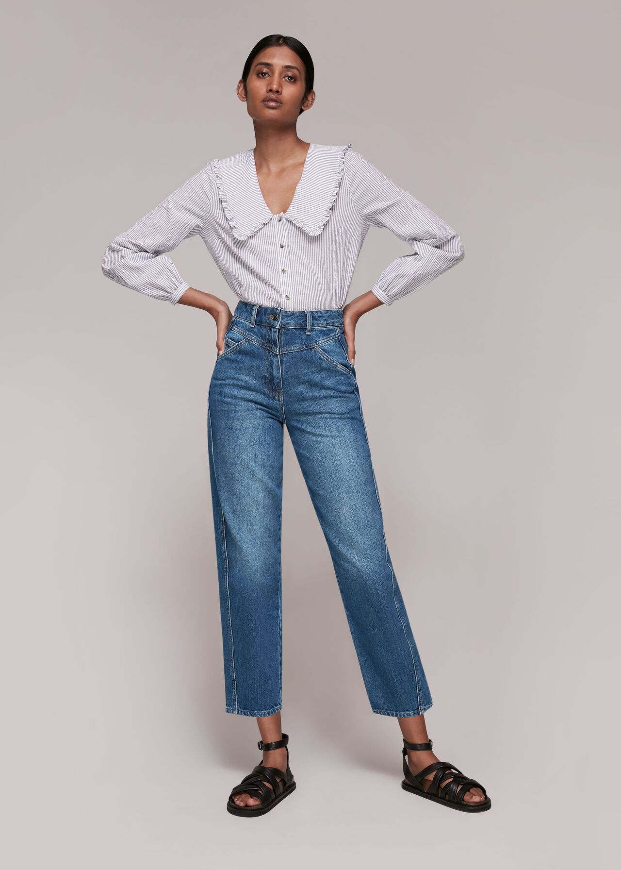 Denim Seam Detail Jean | WHISTLES | Whistles UK