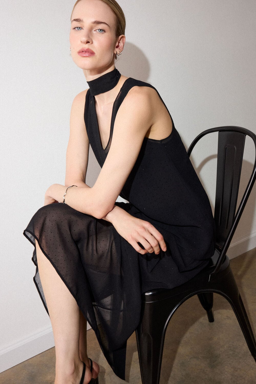 Hot Fix Sheer Column Skirt
