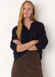Wool Collar Neck Knit