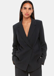 Jade Crepe Tux Blazer