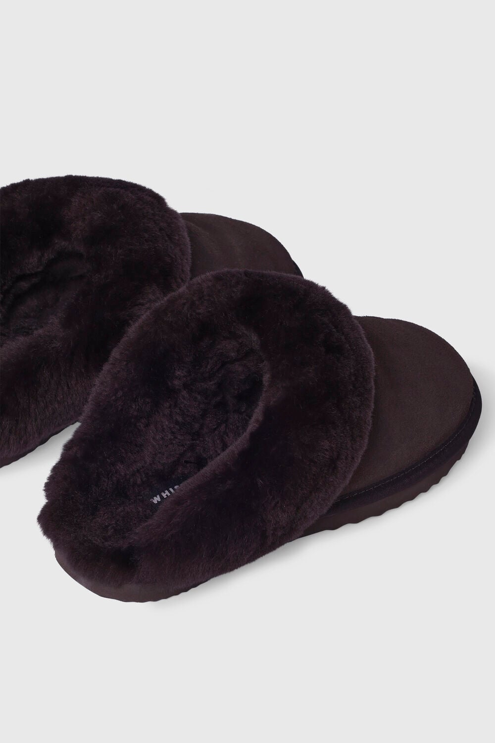 Chocolate Emilia Cuff Slipper